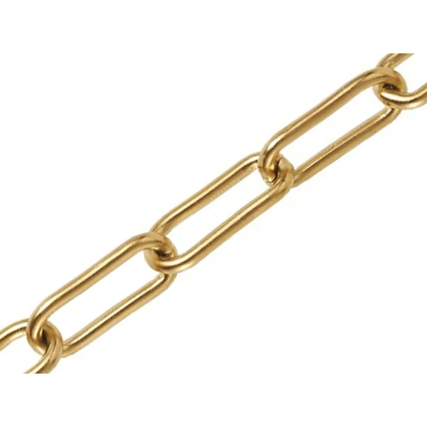 Chaine trombone dorée 17x7 mm - acier inoxydable 304 x 20 cm