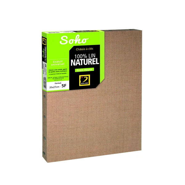 Châssis entoilé lin naturel Soho pour peinture