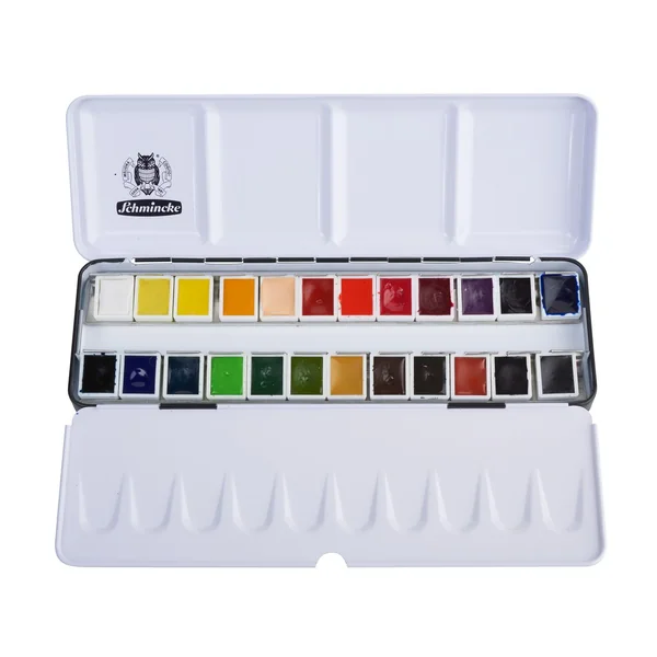 Coffret aquarelle AKADEMIE Schmincke, 24 godets entiers