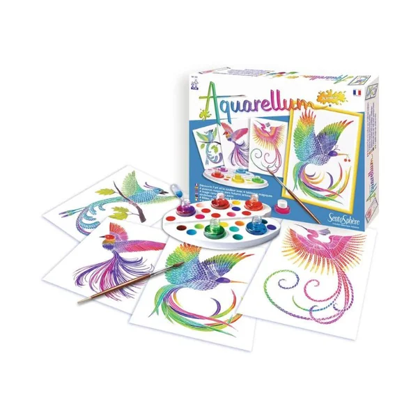 Coffret Aquarellum junior - Oiseaux du paradis
