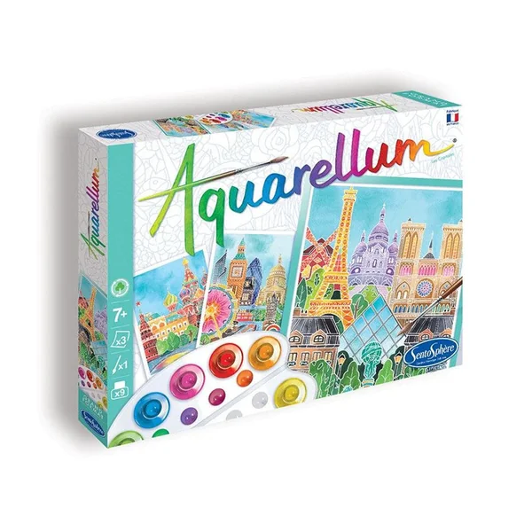 Coffret Aquarellum - Les capitales