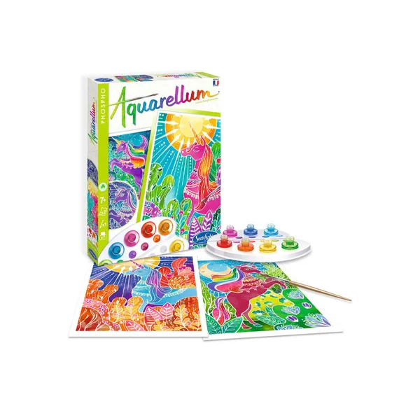 Coffret Aquarellum phospho - Licornes