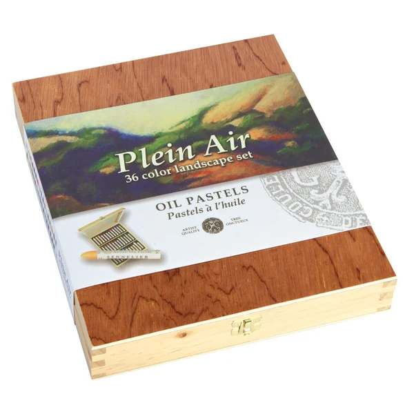 Coffret bois de 36 pastels à l'huile