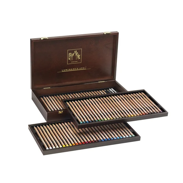 Coffret bois de 76 Crayons de couleurs Luminance