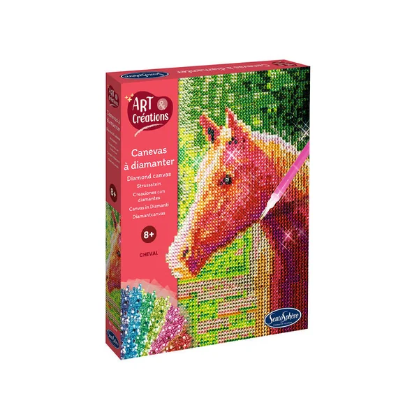 Coffret canevas à diamanter - Cheval