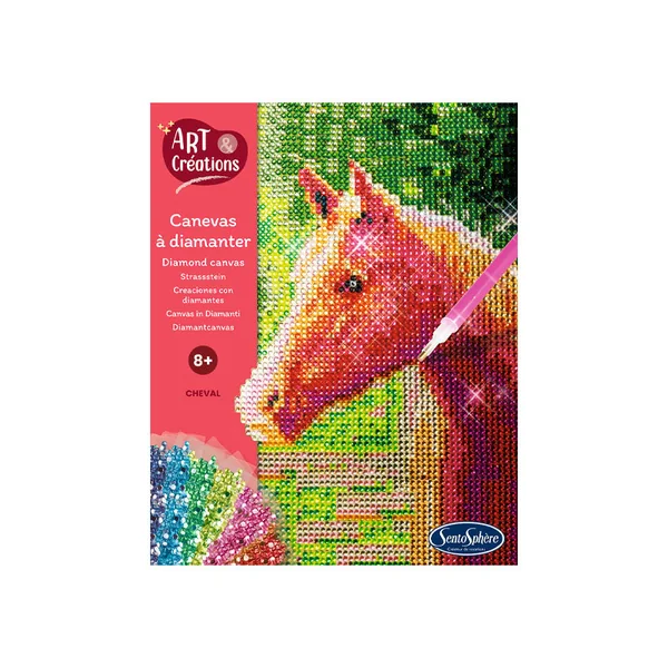 Coffret canevas à diamanter - Cheval
