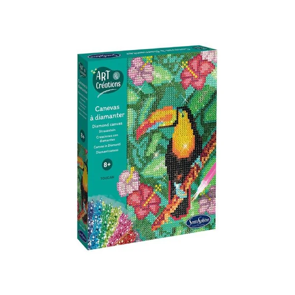 Coffret canevas à diamanter - Toucan