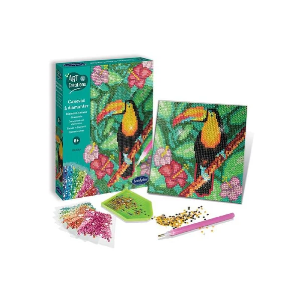 Coffret canevas à diamanter - Toucan