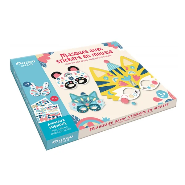 Coffret créatif - Masques avec stickers en mousse - Editions Auzou