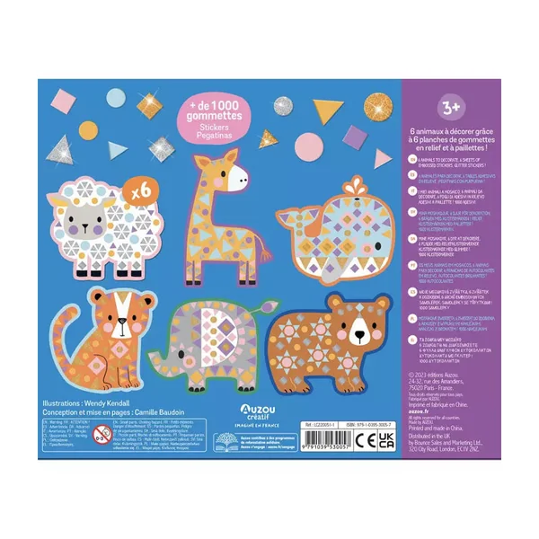 Coffret créatif - Mes gros animaux en mosaïques