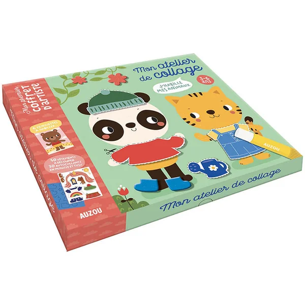 Coffret créatif - mon atelier de collage - j'habille mes animaux