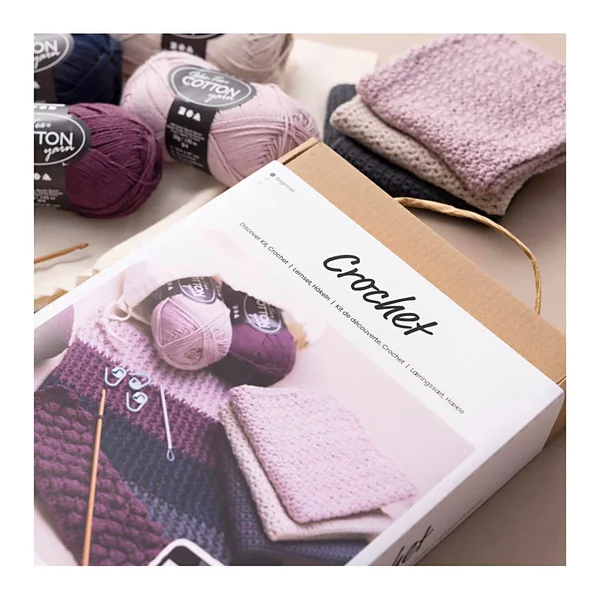 Coffret d'initiation au crochet « Torchons »