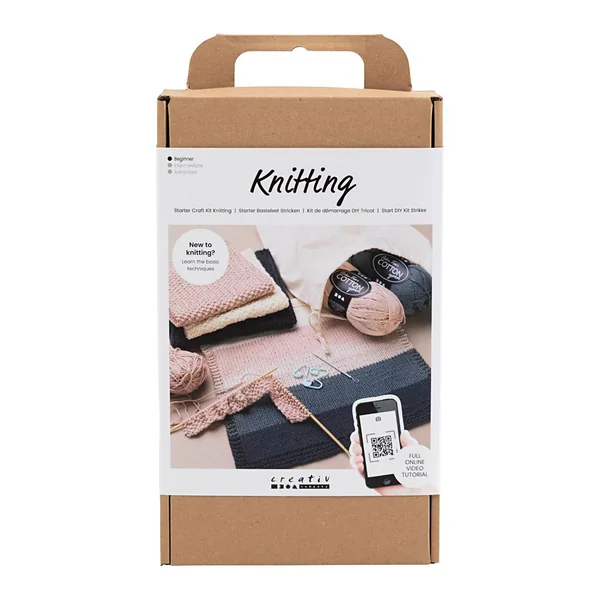 Coffret d'initiation au tricot « Gant de toilette »