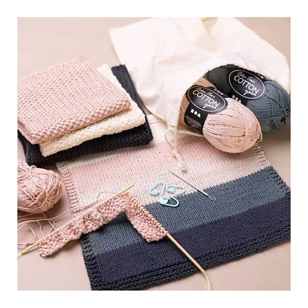 Coffret d'initiation au tricot « Gant de toilette »