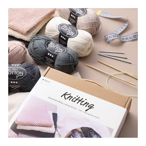 Coffret d'initiation au tricot « Gant de toilette »