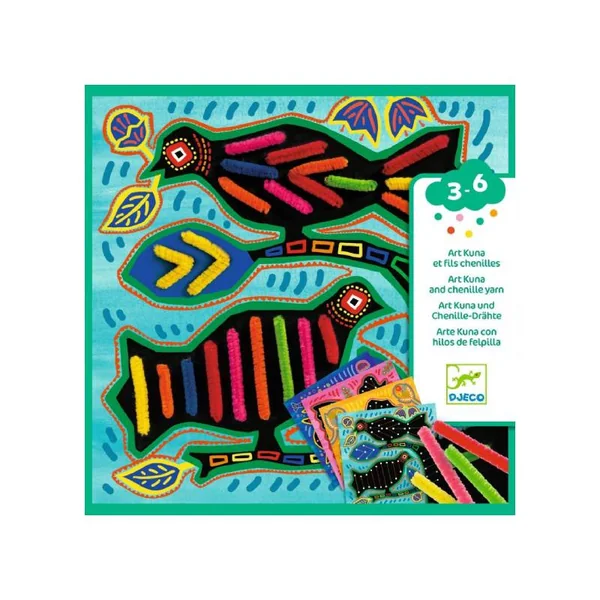 Coffret DIY Art Kuna et fils chenilles