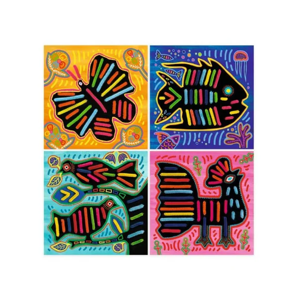 Coffret DIY Art Kuna et fils chenilles