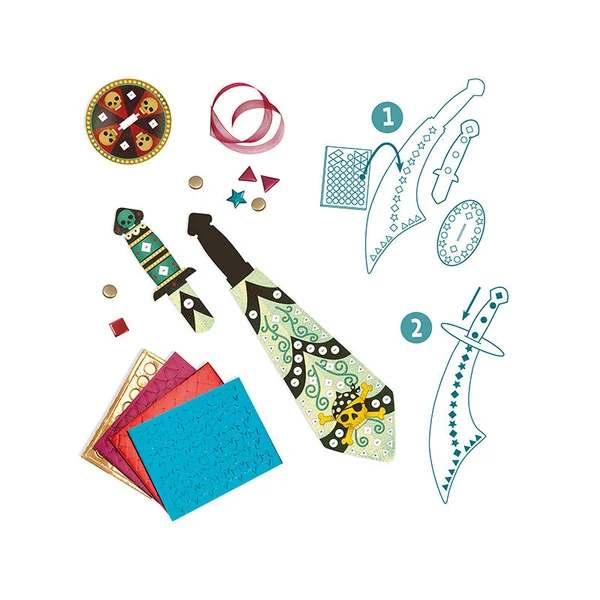Coffret DIY - Mosaïques & Stickers - Comme un pirate