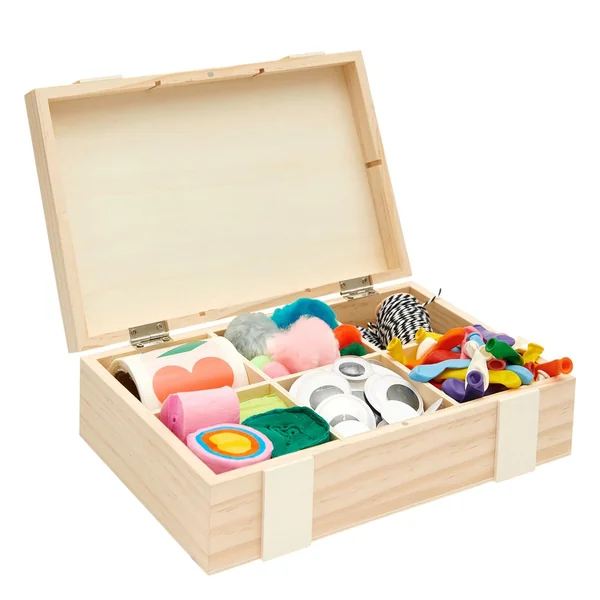 Coffret en bois à 6 compartiments