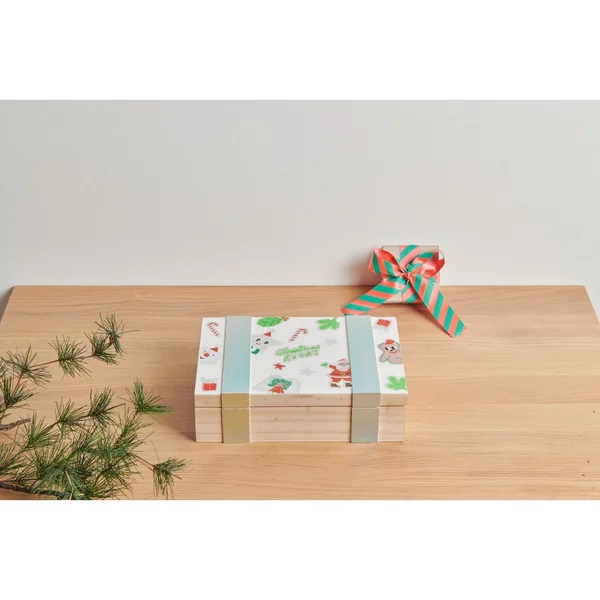 Coffret en bois à 6 compartiments