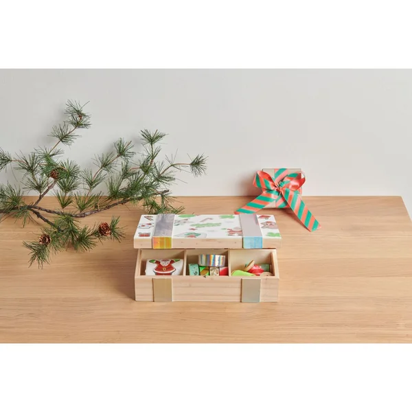 Coffret en bois à 6 compartiments