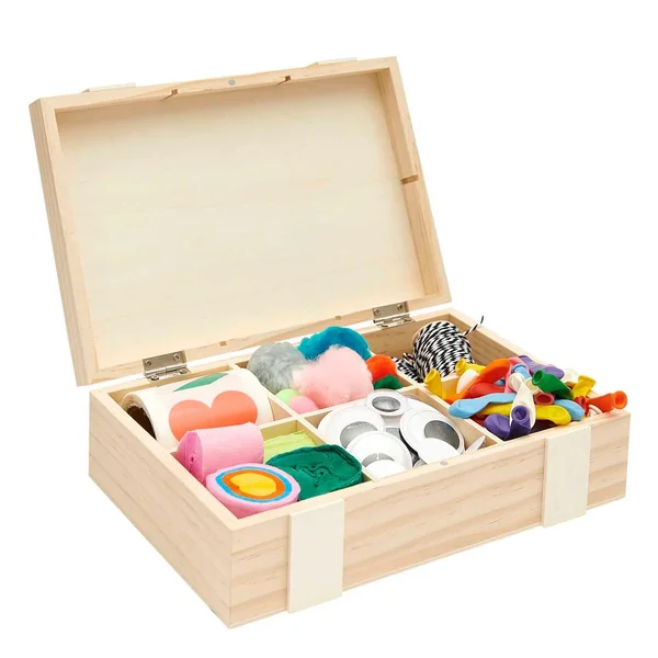 Coffret en bois à 6 compartiments