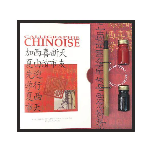 Coffret encres calligraphie méthode chinoise + 1 pinceau Corect'art