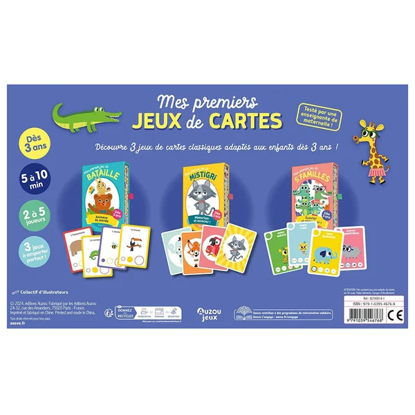 Coffret mes premiers jeux de cartes - Auzou