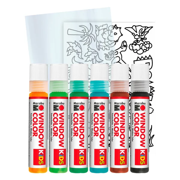Coffret Window Color Marabu Kids « Dinosaure »