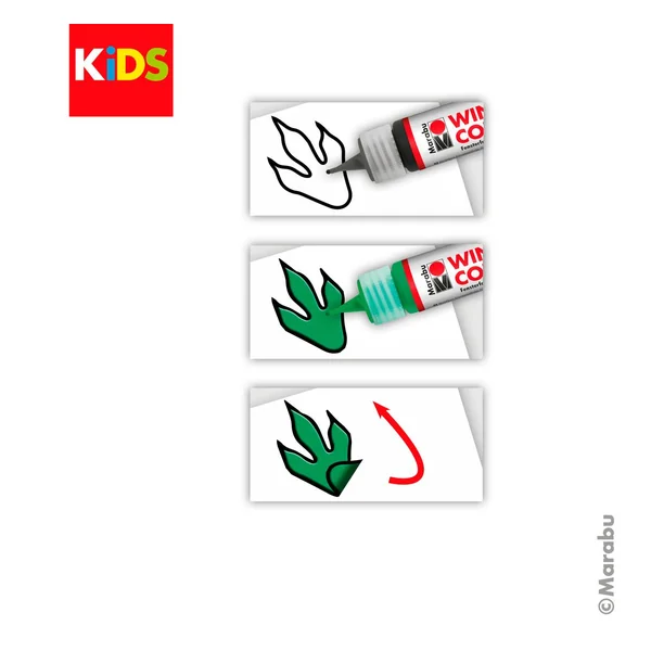 Coffret Window Color Marabu Kids « Dinosaure »