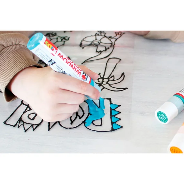 Coffret Window Color Marabu Kids « Dinosaure »