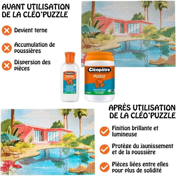 Colle vernis puzzle 100 gr avec embout précis - Cléopâtre