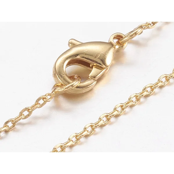 Collier 45 cm - chaîne forçat - doré à l'or fin 18K