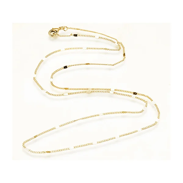 Collier 45 cm - chaîne nuage - doré à l'or fin 24 K
