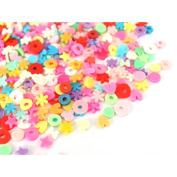 Confettis en pâte polymère -formes et couleurs variées - 10 grammes