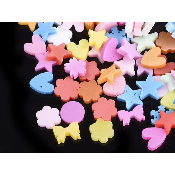 Confettis en pâte polymère -formes et couleurs variées - 10 grammes