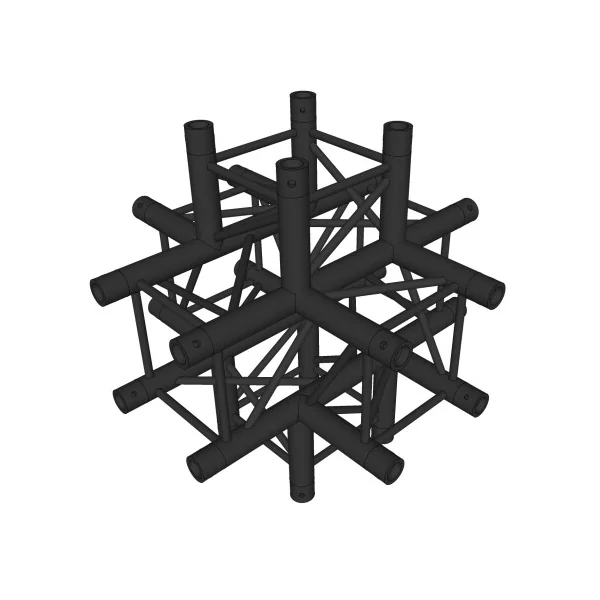 Contestage AGQUA-08 BLK : angle structure carrée noire 6 dir. 90