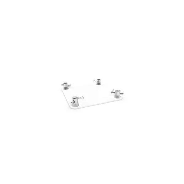 Contestage EMQUA-B1 W : Base carrée pour structure alu en blanc