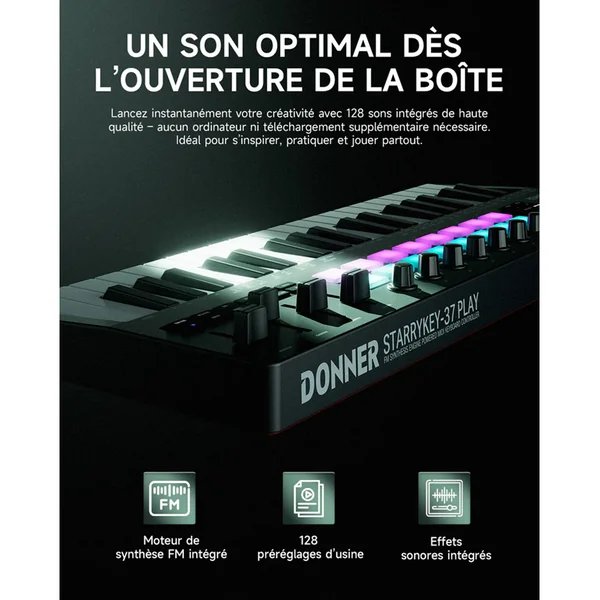 Contrôleur MIDI Donner STARRYKEY-37 Play