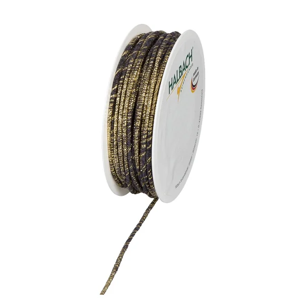 Cordelette coton à fils de lurex et cœur fil de fer flexible