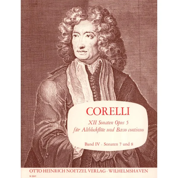 Corelli A. Sonates OP 5 Vol 4 Flute A Bec Alto