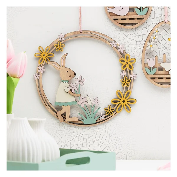Couronne en bois VBS « Printemps - Pâques »