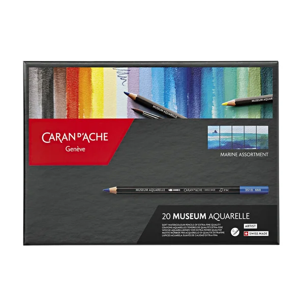 Crayon aquarellable Museum boîte de 20 marine