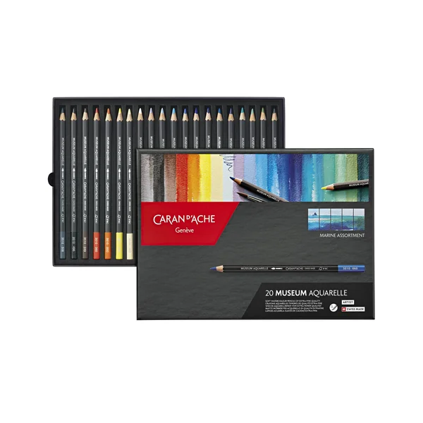 Crayon aquarellable Museum boîte de 20 marine