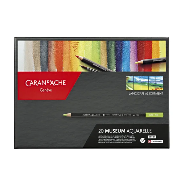 Crayon aquarellable Museum boîte de 20 paysage
