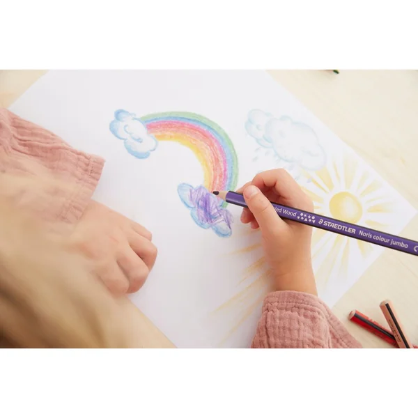 Crayons de couleur STAEDTLER Noris colour « Jumbo », set de 9 + 1 gratuit