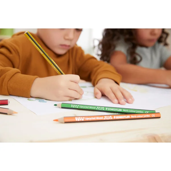 Crayons de couleur STAEDTLER Noris colour « Jumbo », set de 9 + 1 gratuit