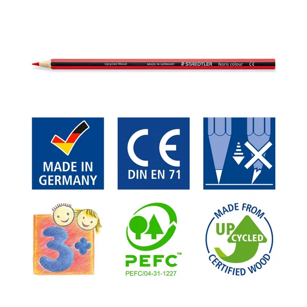 Crayons de couleur STAEDTLER Noris colour, set de 10 + 2 gratuits