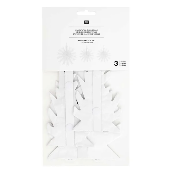 Cristaux de glace en papier alvéolé