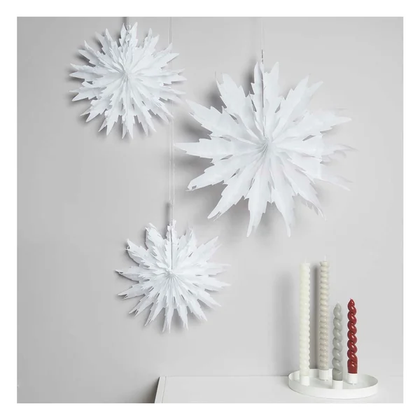 Cristaux de glace en papier alvéolé